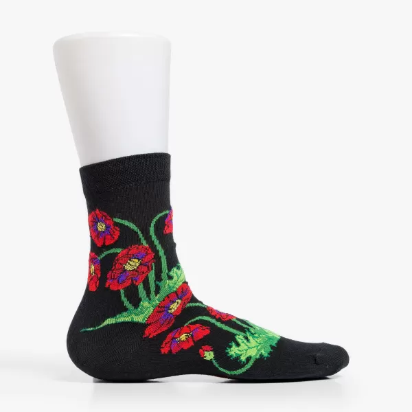 Ozone Design Inc. Poppies Socks From Ozone Black Discount